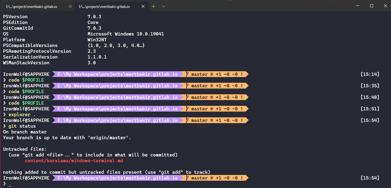 Make Windows Terminal & Powershell Look Cool | Mert Bakır